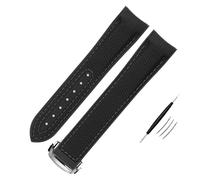 TIOYW High Density Nylon Rubber Watchband For Omega X Swatch Joint MoonSwatch Constellation Waterproof 20mm Watch Strap Curved End Band(BK-black SR,22mm)