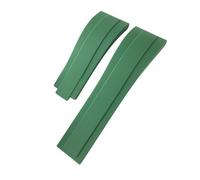 TIOYW Natural Rubber Watchband 20mm Suitable for Rolex Submariner Daytona Yatch Master GMT Silicone Watch strap(Green,Black Buckl)