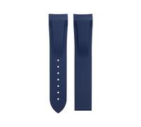 TIOYW Soft Flexible Rubber Watchband For Omega Strap Speedmaster Moonwatch Seamaster 300 AT150 PLANET OCEAN 600 Wristband 20/21/22mm No buckle(Blue,22mm)
