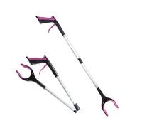 Tip Adjustable Waste Rubbish Tongs Extendable Aluminum Body Comfortable Grip Handle for Retrieving Small Object Garbage