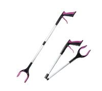 Tip Adjustable Waste Rubbish Tongs Extendable Aluminum Body Comfortable Grip Handle for Retrieving Small Object Garbage