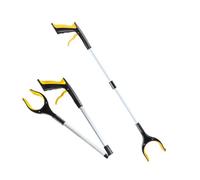 Tip Adjustable Waste Rubbish Tongs Extendable Aluminum Body Comfortable Grip Handle for Retrieving Small Object Garbage