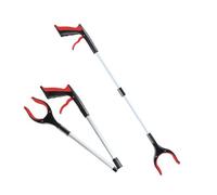 Tip Adjustable Waste Rubbish Tongs Extendable Aluminum Body Comfortable Grip Handle for Retrieving Small Object Garbage