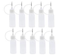 Tip Applicator Bottles 2 Set, Plastic Liquid Dropper Bottles, 4 Bottles with 32 Mouths Needle Tips for Paper Quilling DIY Craft Tattoo Jam Painting, Paint Artwork Hobbies, Oiler Bottle