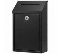 tip Box, Drop Box, Drop with Lock, Secure Metal Mailbox for Letters, Tips, Donations & Suggestions - Indoor/Outdoor Use