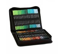 Tip Marker Brush Pen Fine Liner Art Marker Lettering Marker Fiber Tips Double Ended Function Expressive Strokes And Crisp Details Easy To Carry Case