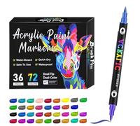 Tip Markers - Journaling Pens for Adult Coloring | Water Based Ink with Smooth Flow, Fine Point Function, Bold Brush Design, Multipurpose Writing Tool for Planner Lettering