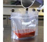 Tip 'N' Zip Liquid Storage Bags, Soup 'n' Sauce Sealed Freezer Clear Storage Bags, Pack of 24 Self- Standing Resealable Pouches Freezer Safe