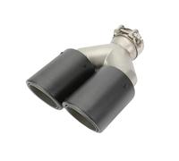 Tip Pipe 1 Pcs Universal Car Carbon Matt Muffler Tip Polishing Y Shape Double Exit Exhaust Pipe Mufflers Nozzle Car Exhaust Pipe Rear Tip Tail Throat(114MM)