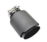 Tip Pipe Car Universal Modiflcation Stainless Steel Single Exhaust Pipe Full Carbon Matt Black Cover Muffler Tip Car Exhaust Pipe Rear Tip Tail Throat(66-76mm)