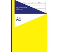 Tip Tracker Book for Servers A5: Ledger Notebook / Record Log for Waiter / Waitress Tips | For Restaurants, Bars and Cafés