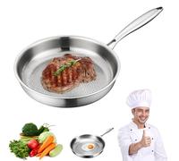 Tipanexi Titanium Pan Pro with Lid, Titaniums Frying Pan for Cooking Non Stick, Durable Scratch-Resistant Non Stick Titaniums Nutri Pans, for All Cooktops (Without lid,7.87in)