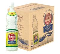 Tiparos Distilled White Vinegar 700ml (12 Bottles) - Multi-Purpose Thai Vinegar for Cooking, Pickling & Household Use