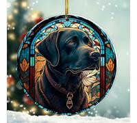 Tipbrol Labrador Retriever Gifts - Labrador Christmas Ornament 2023 Black Lab Gifts for Women, Labrador Ornament for Christmas Tree, Black Labrador Christmas Decorations New Year Keepsake