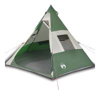 Tipi Camping Tent 7-Person Green Waterproof Polyester