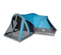 Tipi Family Tent 8 Person Blue Waterproof Camping Shelter