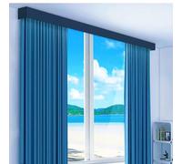 TIPIACE Curtain Single Track and Valance, Curtain Rail (Single Track-Black)