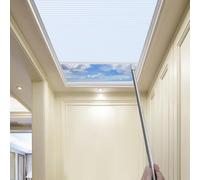 TIPIACE Manual Skylight Roof Window Cellular Honeycomb Full Blackout Waterproof Fabric Curtain Blinds for Skylight (Pure White 93021A)