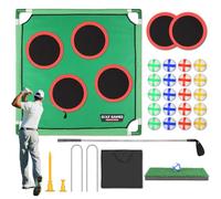 Tipkook Kids Golf Set - Includes 20 Sticky Golf Balls, 6 Hole Covers, Putting Mat, Putter & Carry Bag - Backyard Lawn Beach for Golf Games Party, Kids Golf Clubs, Boys Girls Christmas Birthday Gift