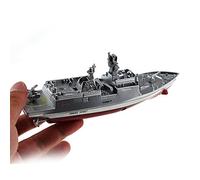 Tipmant Military RC Naval Ship Vessel Model Remote Control Boat Speedboat Yacht Electric Water Kids Toy - Silver