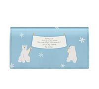 Tipmile Checkbook Covers for Personal Checkbook, PU Leather Checkbook Holder for Women & Men with Elastic Band - Effortless Sophistication, Blue To My