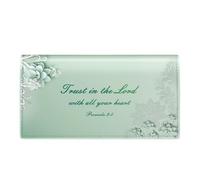 Tipmile Checkbook Covers for Personal Checkbook, PU Leather Checkbook Holder for Women & Men with Elastic Band - Effortless Sophistication, Green Trust