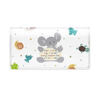 Tipmile Checkbook Covers for Personal Checkbook, PU Leather Checkbook Holder for Women & Men with Elastic Band - Effortless Sophistication, White Nature