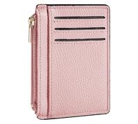 Tipmile Credit Card Holder Compact Card Case with ID Window for Women Slim Minimalist Front Pocket Wallet Small Wallet RFID Blocking, Dusty Pink, Minimalist