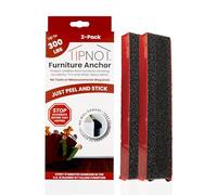 TipNot Adhesive Furniture Anchor, No-Drill, Aesthetic & Invisible Once Installed, Anti-Tip Furniture Safety Anchor to Childproof and Babyproof Your Home, Holds Up to 300 Pounds, 2-Pack