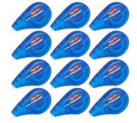 TIPP-Ex Easy Correct White Correction Tape, Pack of 12, Extra Long 12m Mouse Rollers