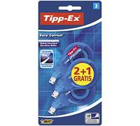 Tipp-Ex Extra Long - Easy To Correct - Tear-Resistant Correction Tape - Polyester Film - Value Pack, (Box of 2 + 1 Free),Blue