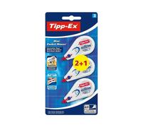 Bic Tipp-Ex Mini Pocket Mouse Correction Tape - Pack of 2 + 1,white