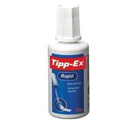 Tipp-Ex Rapid Correction Fluid, Foam Applicator, White, 5 Bottles | Precise broad correction, white coverage, office documents, typing handwriting errors, paper surfaces