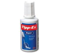 TIPP-EX WHITE CORRECTION FLUID - RAPID QUICK DRY PAINT BOTTLE WITH BRUSH PAPER