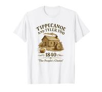 Tippecanoe and Tyler Too 1840 Log Cabin Campaign T-Shirt