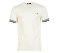 Tipped Cuff Pique T Shirt Ecru, Medium