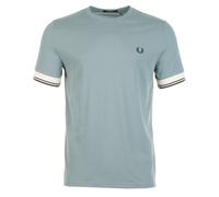 Tipped Cuff Pique T Shirt Stockport Blue, Large
