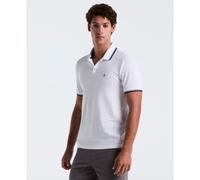 Tipped Pique Polo Shirt In Bright White