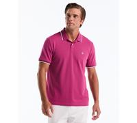 Tipped Pique Polo Shirt In Magenta Haze