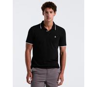 Tipped Pique Polo Shirt In True Black