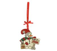 Tipperary Crystal 124714 Snowman Hanging Decoration - P6306