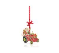 Tipperary Crystal 161511 Santa On Tractor Hanging Decoration - P6324