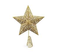 Tipperary Crystal 33cm Sparkle Star Christmas Tree Topper - Gold