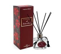 Tipperary Crystal Christmas Berries Reed Diffuser - Rose & Blackcurrant - 100ml Festive Home Fragrance - Luxury Seasonal Scented Diffuser Winter Gift
