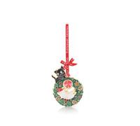 Tipperary Crystal Christmas Cats Gem Decoration - Festive Hanging Ornament with Sparkling Gem Detail