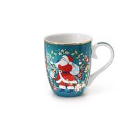 Tipperary Crystal Christmas Santa with Sack Mug in Gift Box - Blue - Gift Idea for Christmas Xmas - Santa Themed Mug, UK Design, Hot Drinks, Tea, Coffee - Luxury Christmas Mug