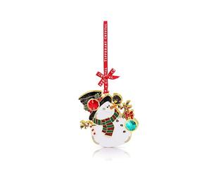Tipperary Crystal Christmas Snowman Gem Decoration - Festive Hanging Ornament with Sparkling Detail