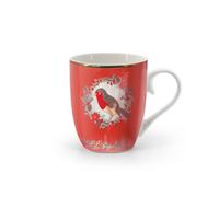 Tipperary Crystal Christmas Tobin Mug in Gift Box - Red - Gift Idea for Christmas Xmas - Robin Themed Mug, UK Design, Hot Drinks, Tea, Coffee - Luxury Christmas Mug