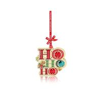 Tipperary Crystal Christmas Tree Decoration, Luxury Hanging Ornament - Perfect for Holiday Décor & Gifting, Ho Ho Ho Decoration