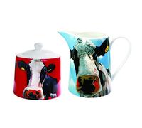 Tipperary Crystal Eoin O'Connor Cream And Sugar Containers With Cow Design
